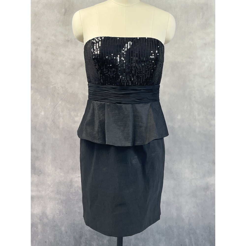 Calvin Klein Women Cocktail Dress Size 8 Sequin Stretch Glam Bling Party Chic